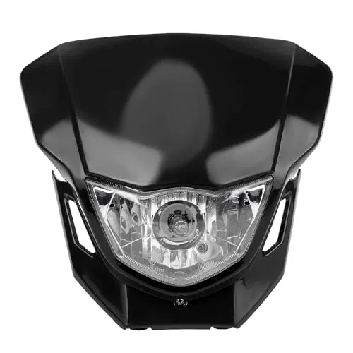 オートバイヘッドライト オートバイのヘッドライト H4 ハロゲン に適合する WR250F WR450F YZ250F YZ450F 2015 2016 2017 2018 2019(Black)