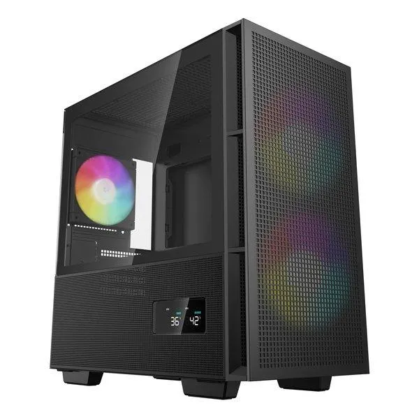 DEEPCOOL ディープクール ミニタワー型PCケース CH360 DIGITAL microATX/デジタルディスプレイ/ブラック R-CH360-BKAPE3D-G-1(2654311)