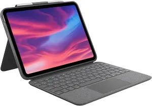 ロジクール iPad 11 インチ A16 & 10.9 インチ 第10世代 対応 トラックパッド付き キーボード付き ケース Combo Touch iK1059GRA 日本語キーボード スマートコネクタ バックライト 国内正規品 オックスフ