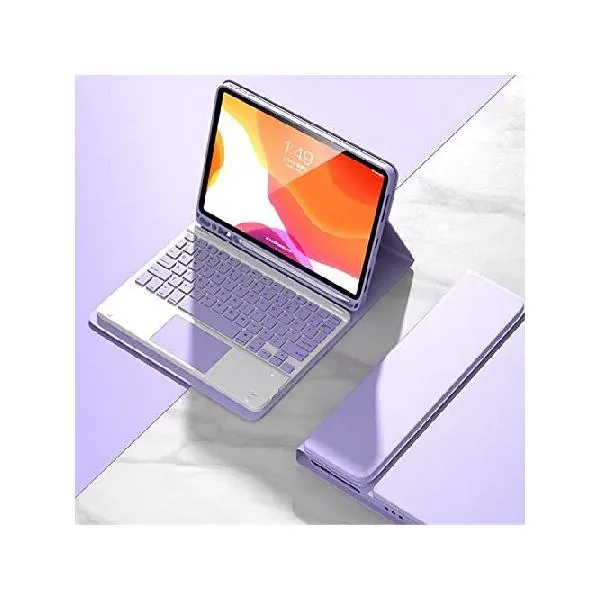 2024 iPad Air 13インチ ＆ iPad Pro 12.9インチ 第6世代/第5世代/第4世代/第3世代キーボードケース タッチパッド/ペンシルホルダー付き 取り外し可能_並行輸入