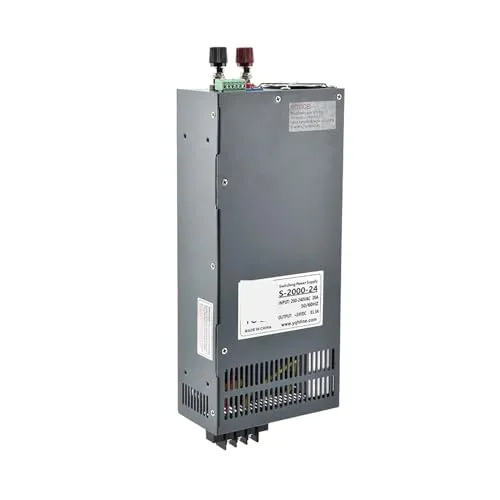 1500W 2000W DCスイッチング電源 12V-300V出力調整可能 LCDディスプレイ付き電源 強力な放熱性(Without display,0-110V_2000W)