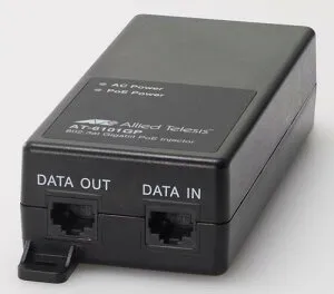 【新品/取寄品/代引不可】AT-6101GP-Z7 [IEEE802.3at PoE Plus対応インジェクター、10/100/1000BASE-Tx2(PoE-OUTx1、DATA-INx1)(デリバリースタンダード保守7年付)] 1317RZ7