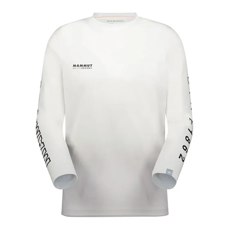 長袖Tシャツ QD ロゴプリント ロングスリーブ Tシャツ アジアンフィット 1016-01030-00742 ホワイト EUROサイズ