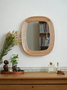 (2000円クーポン配布中) MOI wall mirror HS3548 鏡 おしゃれ 木製 かわいい 壁掛け