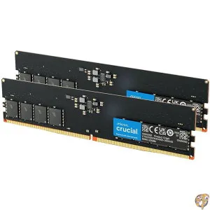 【5日最大1500円クーポン】Crucial RAM 32GB キット (2x16GB) DDR5 5600MHz (5200MHzまたは4800MHz) デスクトップメモリ CT2K16G56C46U5 ブラック