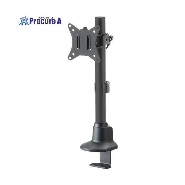 SANWA モニターアーム ディスプレイアーム 薄型クランプ 耐荷重9kg ショートアーム 32インチまで対応 ブラック ■▼716-2857 CR-LAC115BK 1個