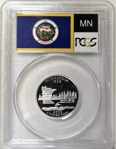 ? 2005-S ミネソタ州 90% シルバー ワシントン クォーター ~PCGS PR69DCAM 州旗ラベル