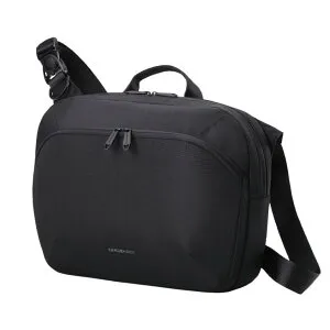 エレコム メッセンジャーバッグ ショルダーバッグ 14インチPC対応 撥水 衝撃吸収 小物整理ポケット付 通勤 通気性 ZEROSHOCK ブラック ZSB-SB01P14BK