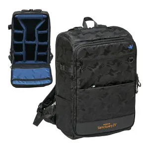 アオスタ サンクチュアリIV ISリュック ブラックカモフラージュ AOC-ST4ISRKBKCF｜カメラバッグ ミラーレス