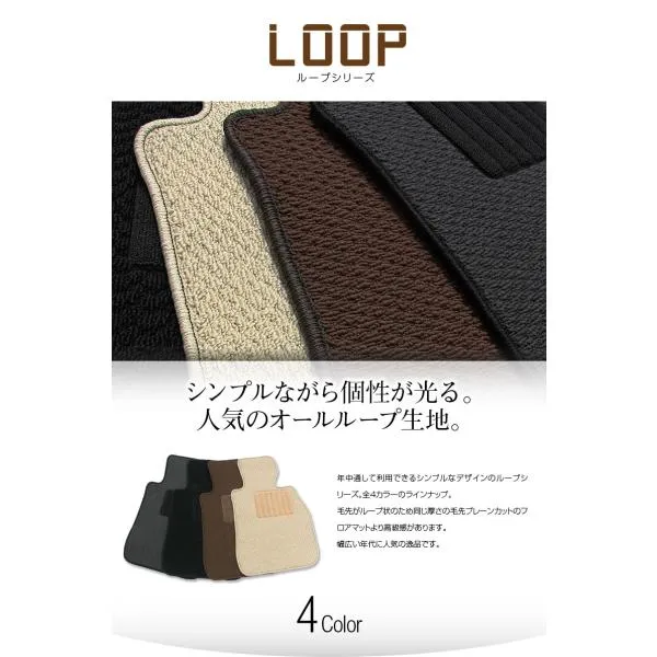 【フロアマット】プジョー 207ハッチバック A75F# 年式：2007/3～2012/10 ループシリーズ