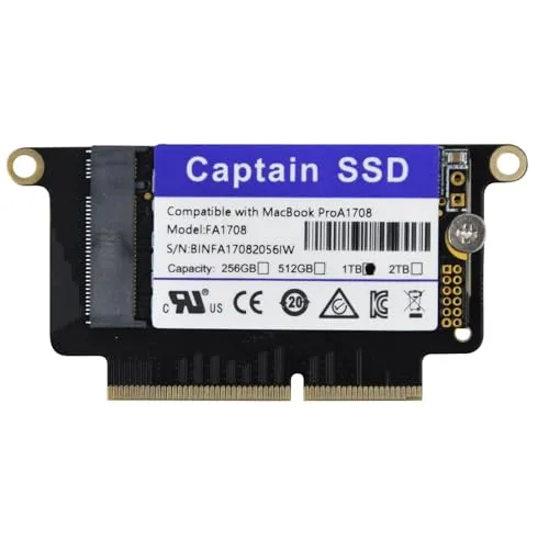 ocxutsx MacBook Pro Retina 13.3インチ、ソリッドステートドライブ、2016年モデルA1718、EMC 3164/EMC 2978(1TB)に対応。