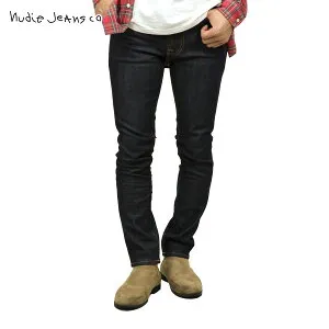 【ポイント10倍 4/24 20:00～4/27 9:59】 ヌーディージーンズ ジーンズ メンズ 正規販売店 Nudie Jeans ジーパン レンディーン LEAN DEAN DENIM JEANS BLACK DRY 16 DIPS 498 1119460