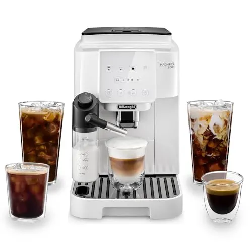 デロンギ 全自動コーヒーマシン マグニフィカスタート 全4メニュー 豆挽き コーヒーメーカー エスプレッソマシン ホワイト ECAM22062W 【デロンギファミリー登録で3年保証、修理も原則72時間以内対応】