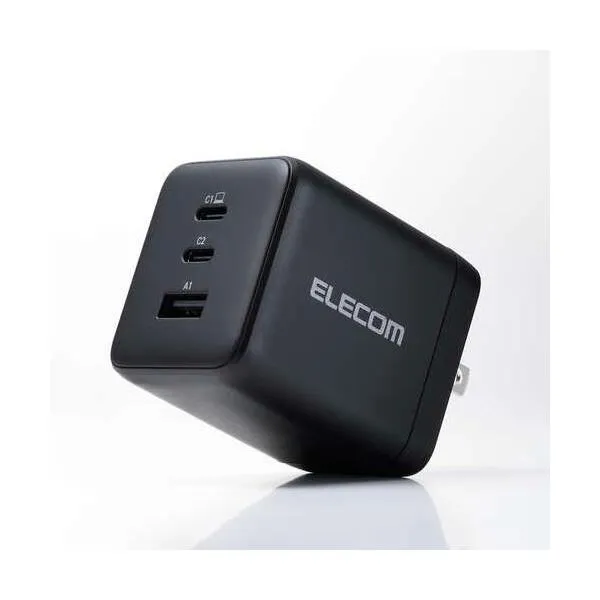 エレコム(ELECOM) ACDC-PD104100-BK ブラック 充電器 PD 100W PPS対応 USB-C USB-A GaN II採用 MacBook スマホ対応 タブレット対応