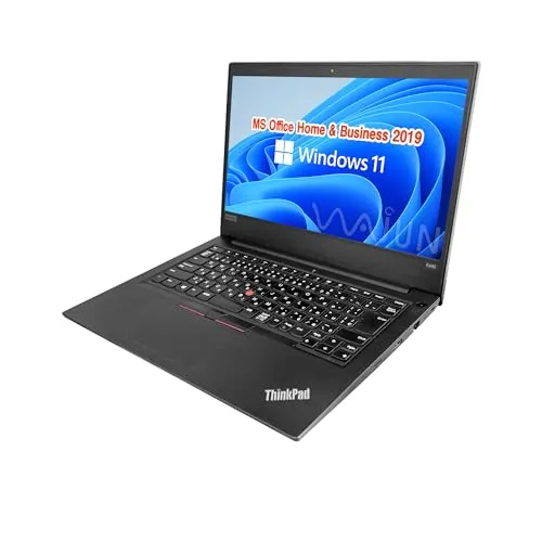 【整備済み品】レノボ ノートPC E480 / 14型 / Win 11 Pro/MS Office H&B 2019 / Core i5-7200U / WEBカメラ/Bluetooth/wajunのWIFI/HDMI / 16GB / 512GB SS