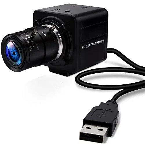 ELP USB カメラ 100 FPS 高速 1080P 2.8-12mm 4X 光学ズーム レンズ 2 MP USB ウェブカメラ マニュアル クローズアップ ズームし、UVC コンピューター会議ゴルフ スイング カメラ ラズベリー Pi Windows