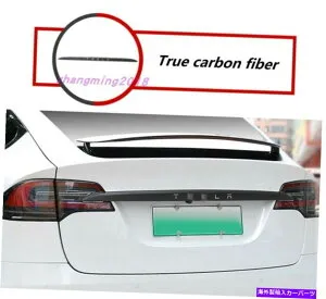 Cover Rear Trunk テスラモデルX 2016-2018のためにカーボンファイバーテールリアトランクリッドカバートリム Carbon Fiber Tail Rear Trunk Lid Cover Trim For Tesla Model X 2016-2018 【並行輸入品】