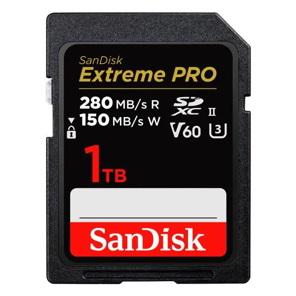 SDカード SDXC 1TB UHS-II SanDisk サンディスク Extreme PRO U3 V60 6K 4K R:280MB/s W:150MB/s 海外リテール SDSDXEP-1T00-GN4IN ◆宅