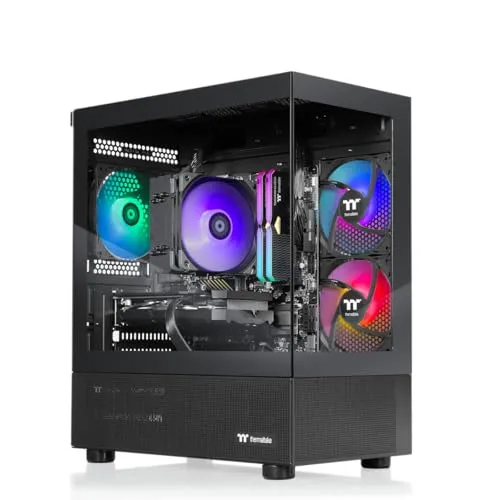 Thermaltake LCGS View 7696X-170 ゲーミングデスクトップ (AMD Ryzen?5 7600X、ToughRam 32GB DDR5 6000MT/s RGBメモリ、AMD Radeon? RX 9060 XT 16GB、1T