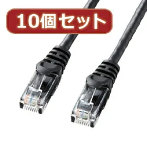 ☆10個セットサンワサプライ カテゴリ6UTPLANケーブル LA-Y6-03BKX10