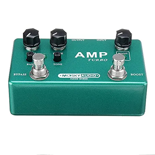 Saras Mosky Amp Turbo Guitar Effect Pedal 2 In 1 Boost Overdrive Effects True Bypass