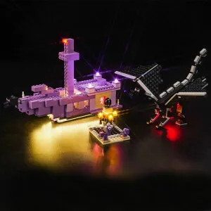 マイクラ おもちゃ ender dragon Hilighting Upgraded Led Light Kit for Lego Minecraft The Ender Dragon and End Ship Building Set, Compatible with Lego 21264 (Model Not Included) 【並行輸入品】
