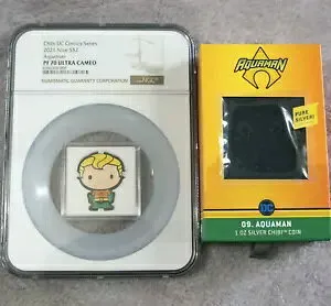アクアマン チビ DC コミックス シリーズ 1 オンス シルバー コイン 2021 ニウエ NGC PF70 U.C. #443/2000