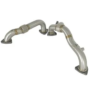 【USA在庫あり】 aFe Twisted Steel Header Up-Pipe 08-10 Ford Diesel Trucks V8-6.4L (td) afe48-33016 HD店