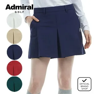 【40%OFF】【堀琴音プロ・尾関彩美悠プロ着用】【正規販売店】[Admiral GOLF] ボックスプリーツ 4WAYキュロット ゴルフウェア パンツ ボトムス レディース ゴルフ ウェア 撥水 ストレッチ キュロ