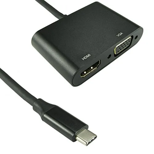kenable USB 3.1 Type C プラグ - 4K HDMI & VGA ソケット アダプター コンバーター ケーブル
