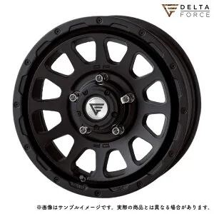 デルタフォース オーバル 16x6.0J 5H 139.7 -5 マットブラック (MBK) / 16インチ ホイール1本 DELTA FORCE OVAL / ハブ径:108.8 ジムニーシエラ