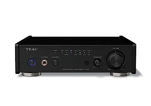 TEAC(ティアック) AI-303-B ブラック USB DAC/ステレオプリメインアンプ/ヘッドホンアンプ 小型コンパクト/Bluetooth/HDMI-CEC ARC/eARC/MQA/ハイレゾ