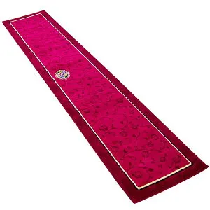 シェニールロゼ キッチンマット 約45cm×240cm ピンク (日本製 吸着 高級ウィルトン)