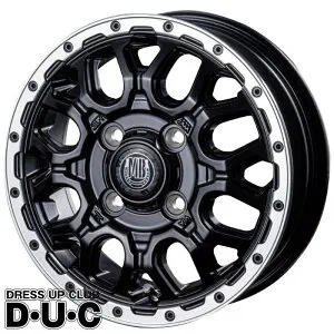 15インチアルミホイール4本セット 軽自動車 【法人限定】MUD BAHN XR-800M MBK/RP マットブラック/リムポリッシュ 15-4.5 4-100+45 送料無料