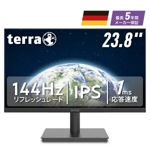 液晶モニター PCディスプレイ 23.8 24インチ 144Hz 1ms IPS フルHD ノングレア 非光沢 ブルーライトカット HDMI VGA スピーカー内蔵 ヘッドホン端子 VESA対応 テレワーク 在宅勤務 法人向け オフィス TER