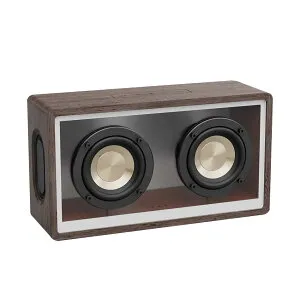 【2025年最新】スピーカー bluetooth ワイヤレス接続 TWS高音質 50W 重低音ブルート イリッシュ ポータブル ワイヤレス 小型 5200mAhバッテリー USB充電 コンパクト 木製 ウッド インテリア 大音量 高