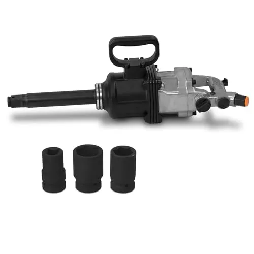 ツールズアイランド(Toolsisland) エアインパクトレンチ 超強力 1インチ 大型エアーインパクトレンチ ソケット3個付き