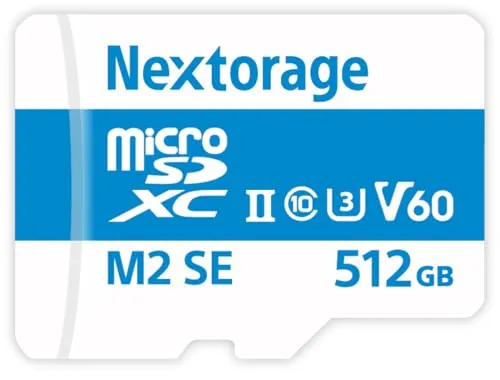 Nextorage 日本メーカー UHS-II マイクロSDカード 512GB microSDXC U3 V60 読出し最大280MB/s 書込み最大190MB/s NX-M2SE512G ネクストレージ microSDカード