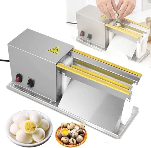電気半自動ウズラ卵の皮むき機、25KG/H 130RPM高速、28W 304ステンレス鋼の商業用卵殻剥き機レストランキッチン用