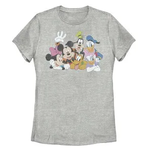 ディズニー レディース トップス Tシャツ Disney's Mickey Mouse Juniors' Classicharacters Tee Athletic Heather ヘザー
