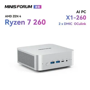 【★20％クーポン】MINISFORUM AI X1 ミニpc AMD Ryzen 7 255/Ryzen AI9 HX470 DDR5-5600MHz 2xPCIE4.0 SSD Radeon 780M HDMI2.1 |DP2.0|USB4x2 4画面出力 2.5Gbps LAN/Wi-F7/BT5.4