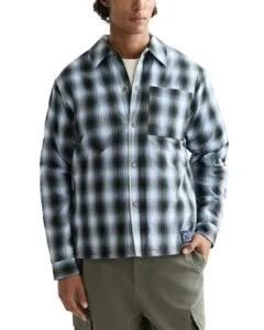 スコッチアンドソーダ メンズ トップス シャツ Scotch & Soda Shadow Check Overshirthyme/Blue Bonnet ブルー