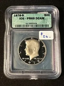 1978年 S ケネディ ハーフダラー ICG PR69 DCAM 209