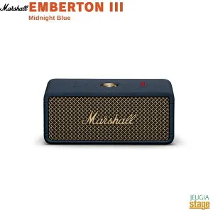 Marshall EMBERTON III MIDNIGHT BLUEマーシャル エンバートン3 ポータブルスピーカー パッシブラジエーター型 ミッドナイトブルー【Stage-Rakuten Public Address】小型 青 ワイヤレス 充電式 Bluetooth対応 防水