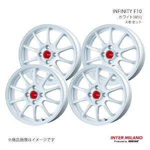 【15インチ 4H 100 4.5J +45】コペン L880K 2002/6～2012/9 ホイール4本セット INFINITY F10 マットブラック/フランジレッド INTER MILANO インターミラノ