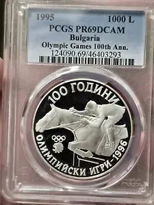 1995 ブルガリア 1000 レバ TOP POP PCGS PR69DCAM オリンピック