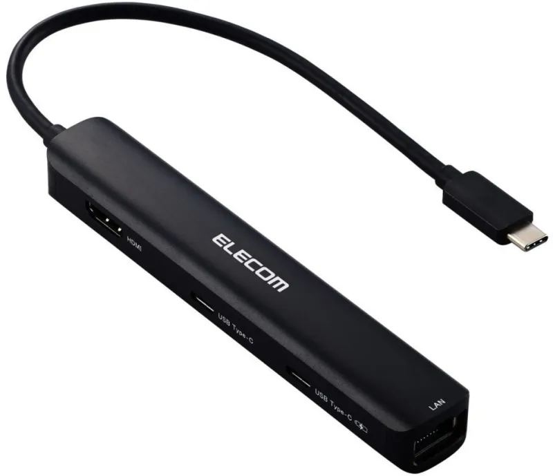 Type-C ドッキングステーション/充電専用USB-C×1/USB-C×1/USB-A×2/HDMI/LANポート付/ブラック DST-C30BK