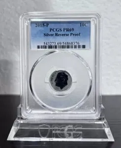 2015-P シルバー リバース プルーフ ダイム - マーチ・オブ・ダイムズ PCGS PR69 PF69 2015 P 10C