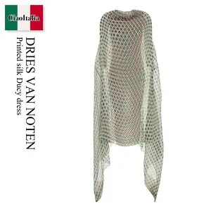 【数量限定・在庫限り・早い者勝ち！】 ドリス ヴァン ノッテン / Dries Van Noten Printed Silk Ducy Dress / 2610110113094 / 2610110113094 005 / 2610110113094005 / ワンピース