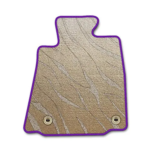 DAD ギャルソン D.A.D エグゼクティブ フロアマット SUZUKI (スズキ) Jimny ジムニー 型式: JA11C/11V 1台分 GARSON プレステージデザインベージュ/オーバーロック(ふちどり)カラー : パープル/刺繍 : 無し/ヒ